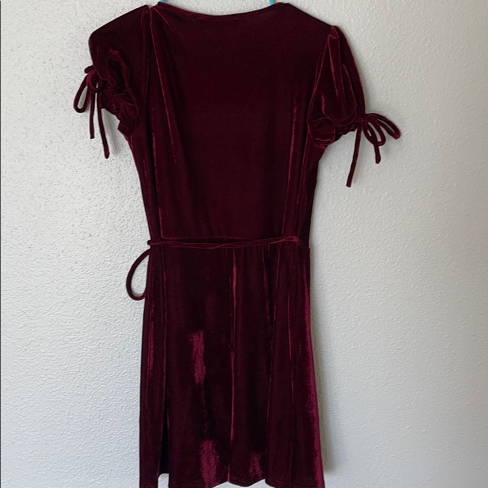 Velvet Wrap Dress - Picture 3 of 4